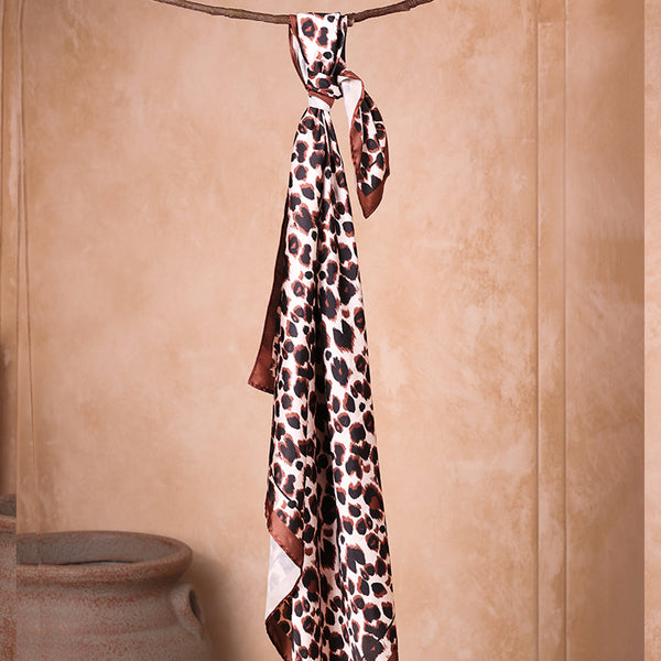 Brown & Black Animal Print Bandana