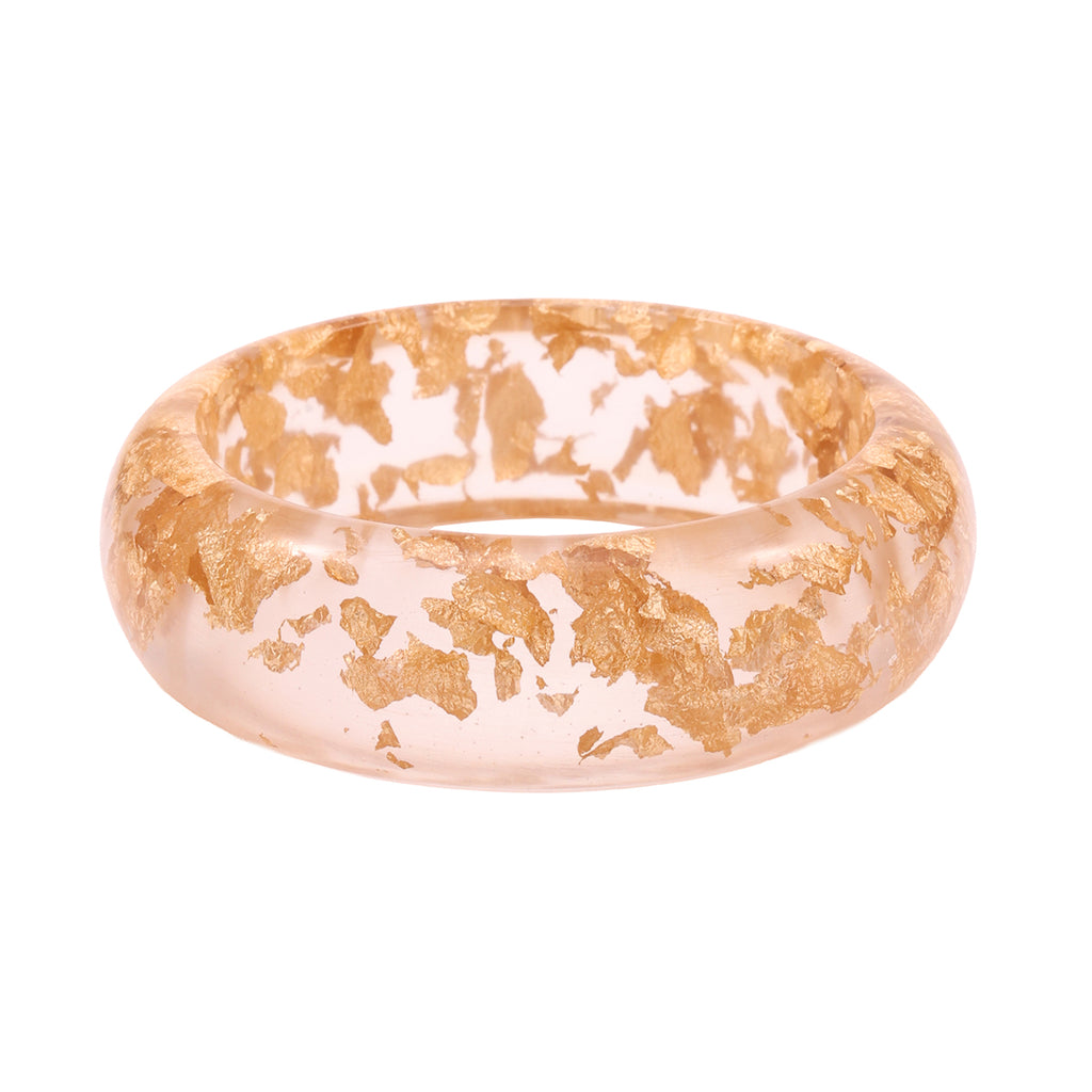 Rose Glow Resin Foil Bangle Set of 2 (2.8)