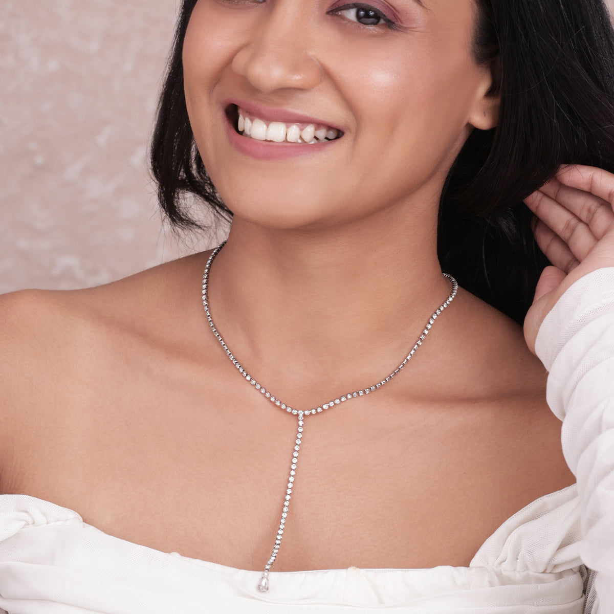 Brilliant Crystal Chain Drop Y-Necklace