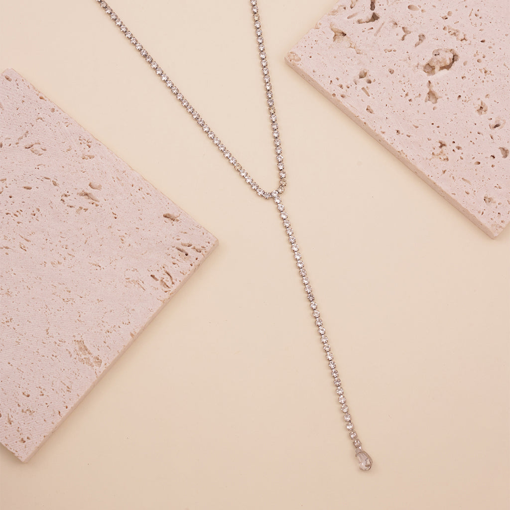Brilliant Crystal Chain Drop Y-Necklace