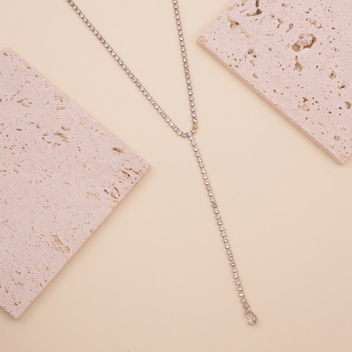 Brilliant Crystal Chain Drop Y-Necklace