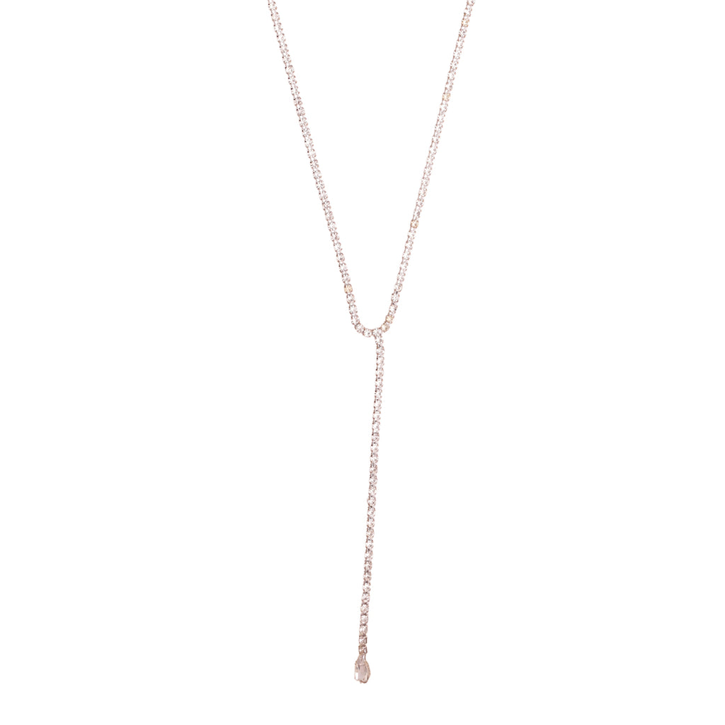 Brilliant Crystal Chain Drop Y-Necklace