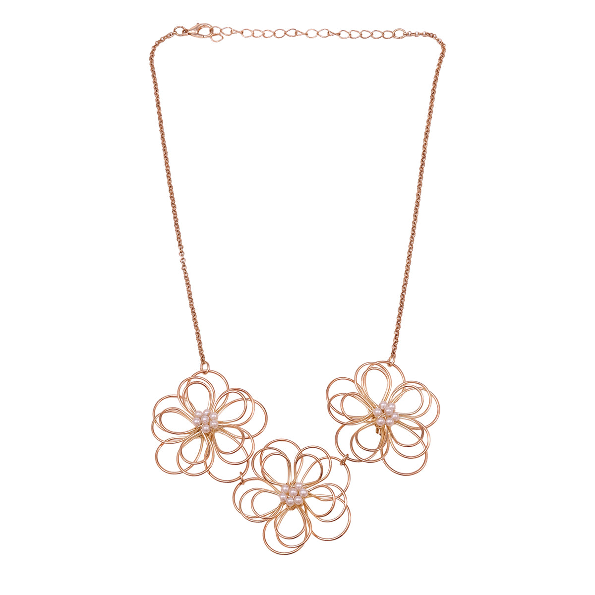 Dainty Floral Wirework Choker Necklace for Women