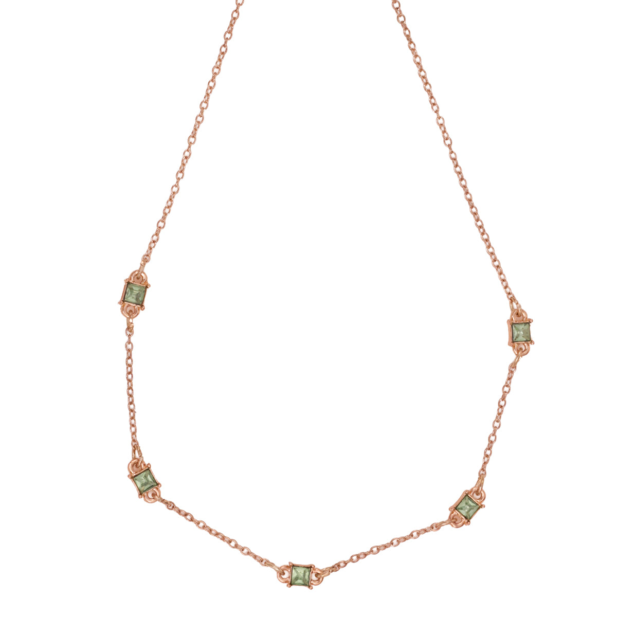 Emerald Link Stone Gala Choker Necklace