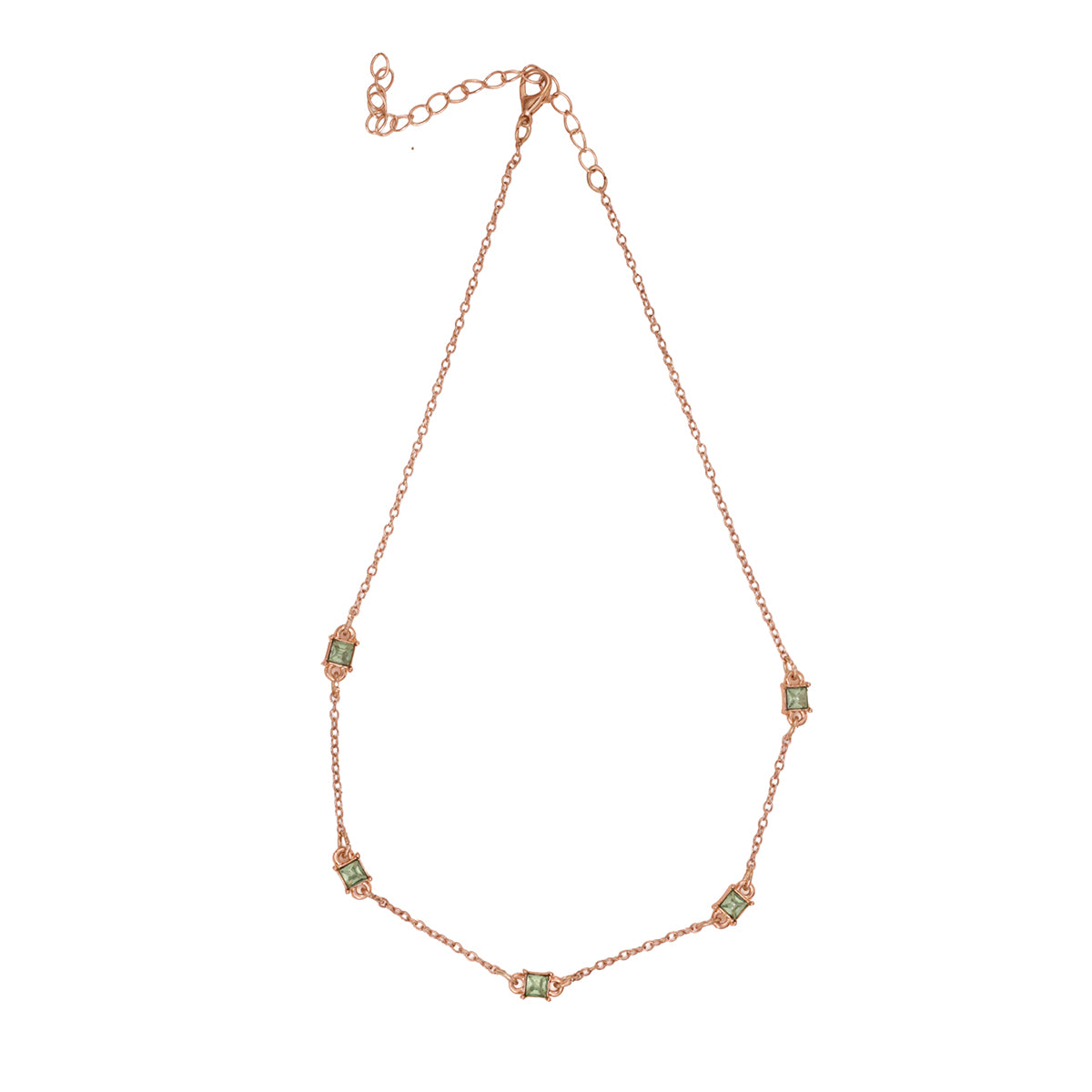 Emerald Link Stone Gala Choker Necklace