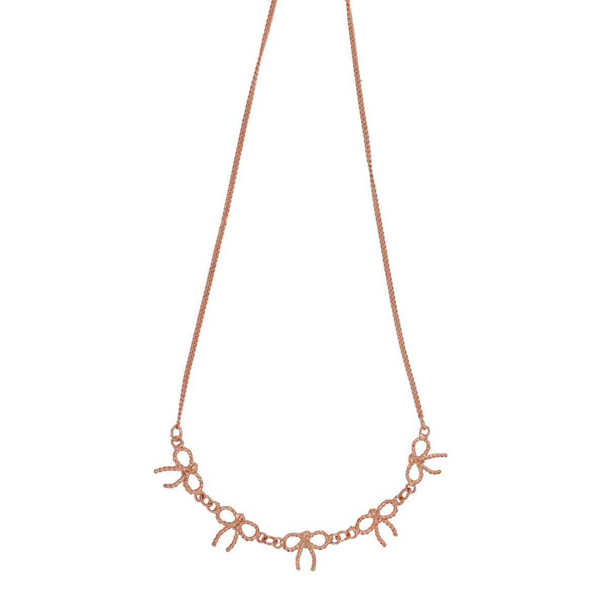 Minimalist Golden Bow Chain Christmas Choker Necklace