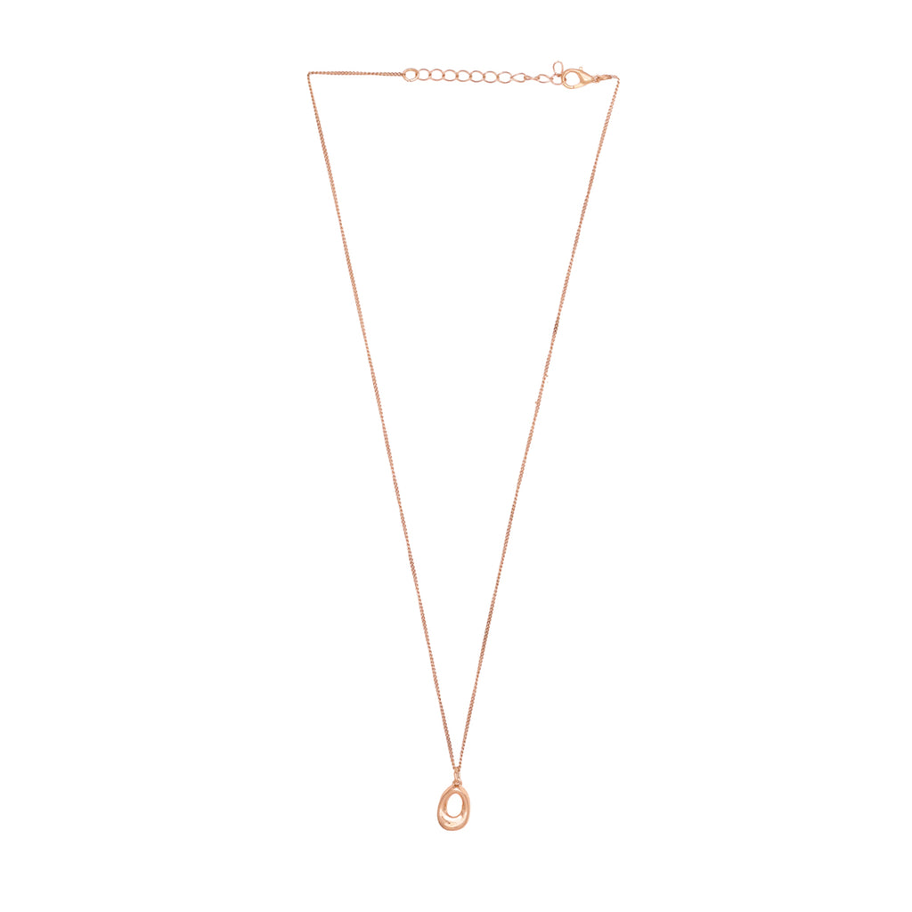 Gleamline Minimal Gold Pendant & Drop Earrings Set
