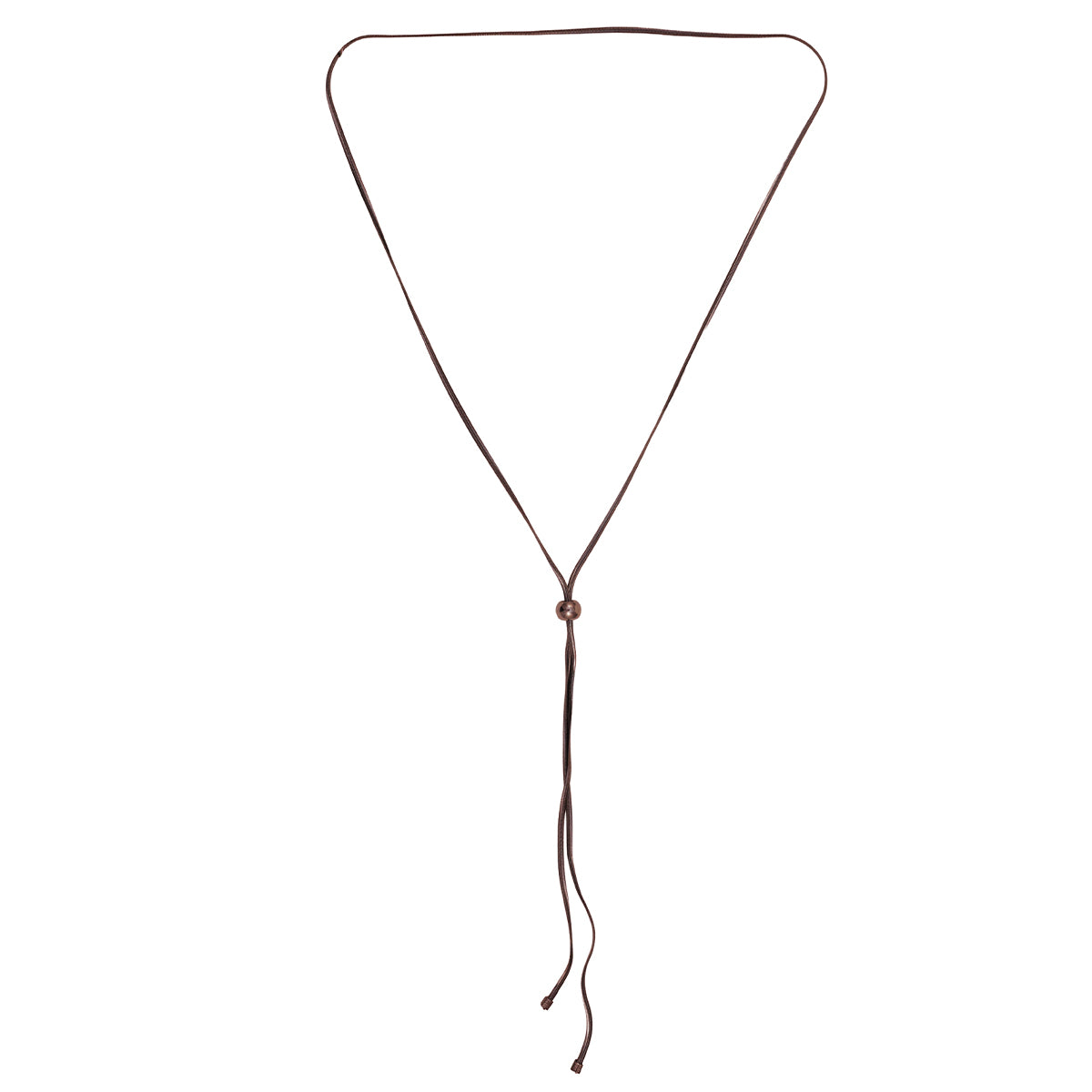 Sleek Pewter Sphere Drop Vertical Necklace