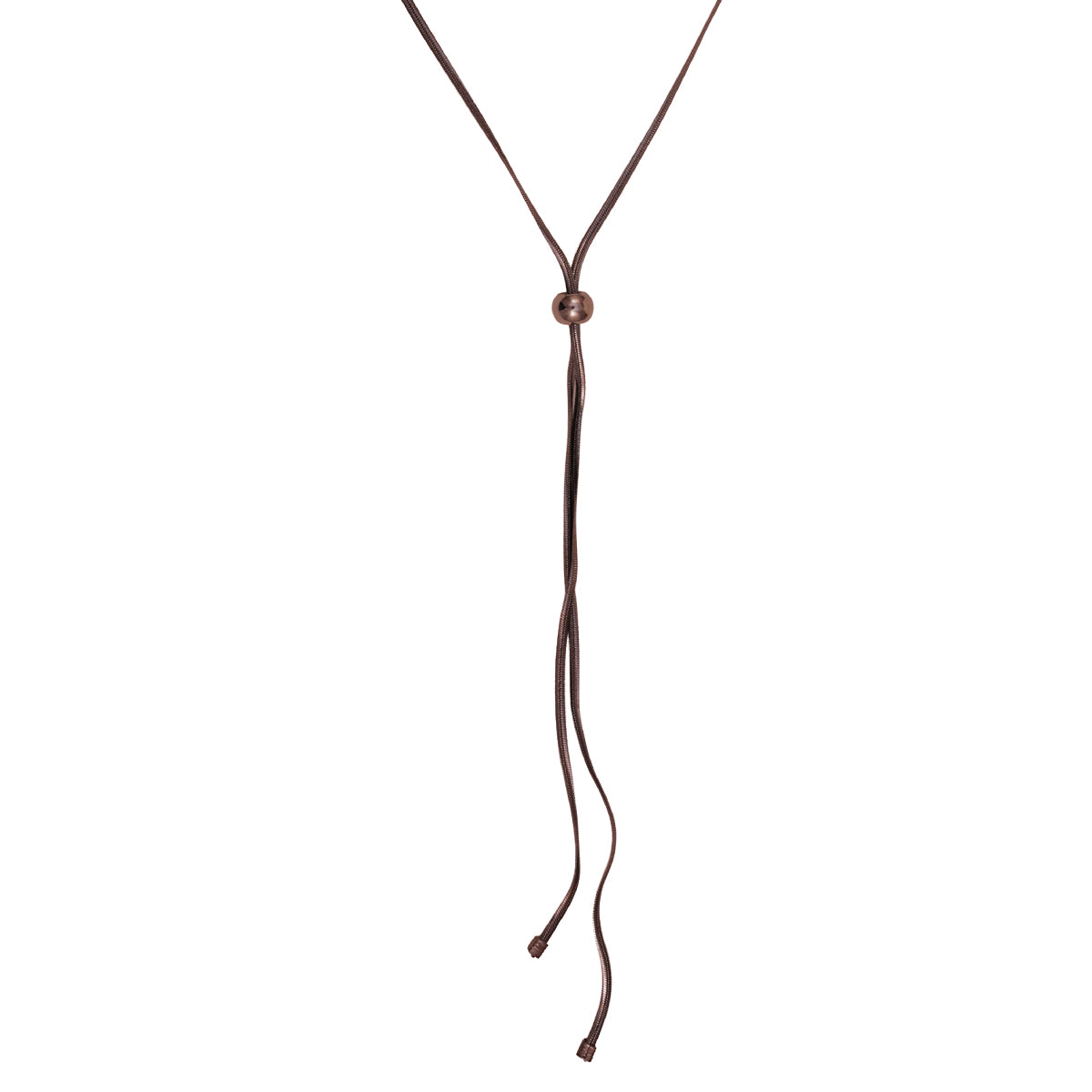 Sleek Pewter Sphere Drop Vertical Necklace