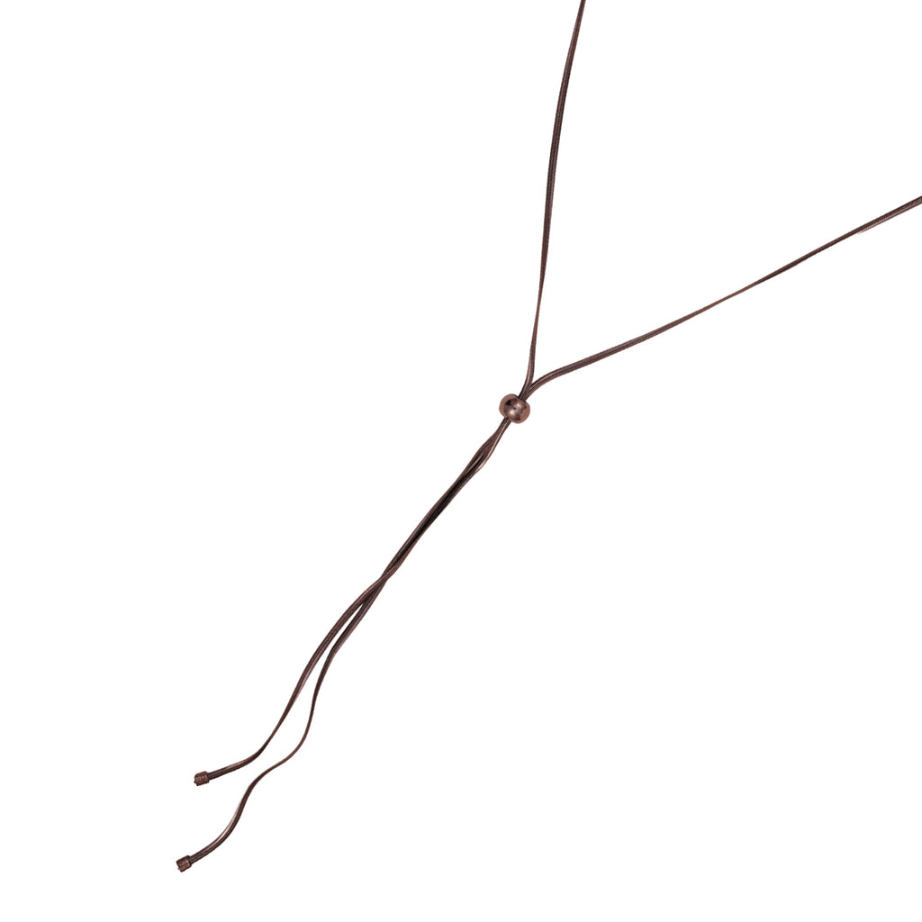 Sleek Pewter Sphere Drop Vertical Necklace