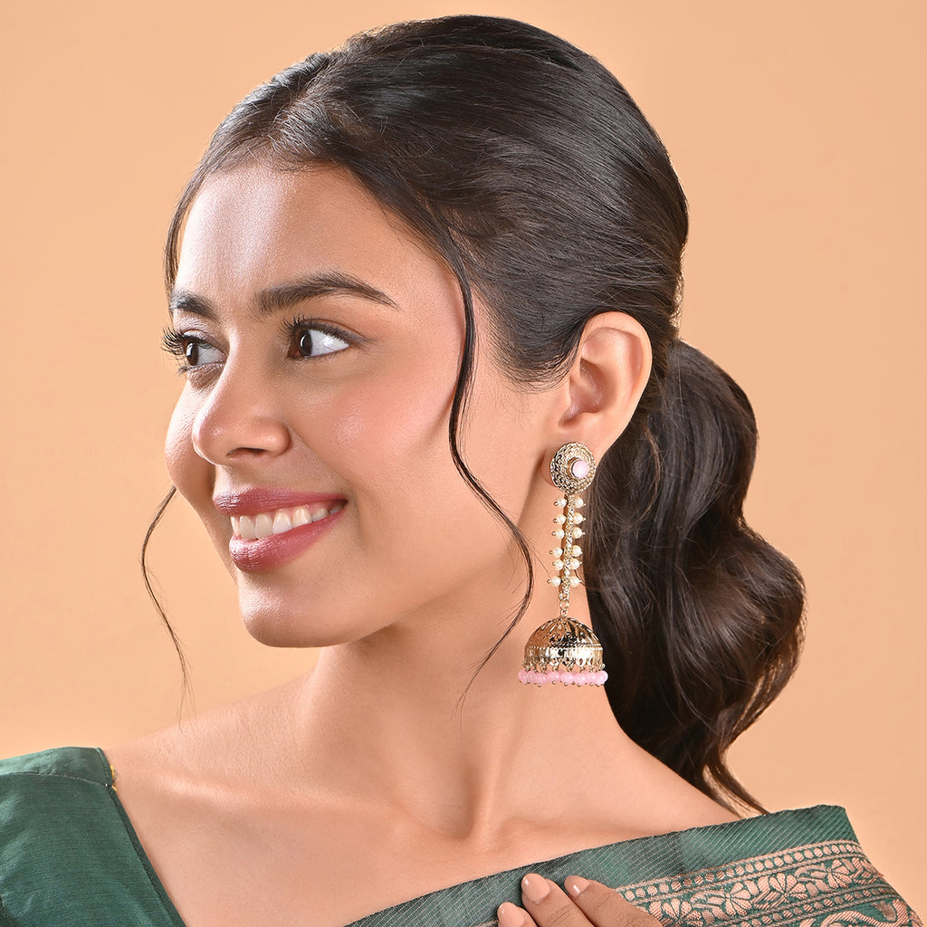 Divine Dome Bells Handcrafted Jhumka Earrings