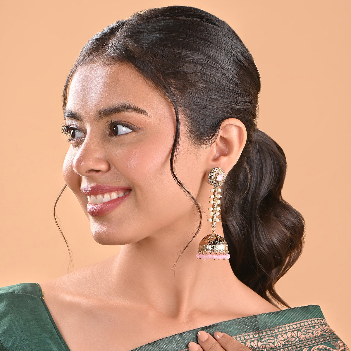 Divine Dome Bells Handcrafted Jhumka Earrings