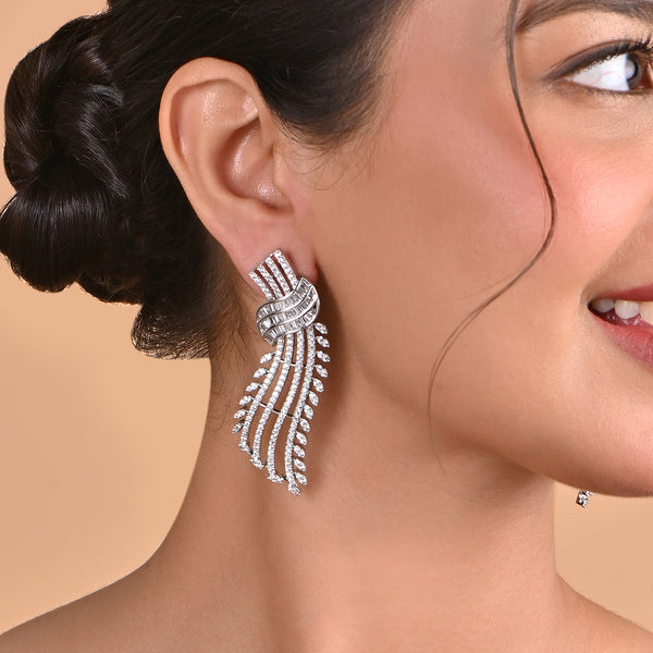 Winged Radiance Statement Drop Earring