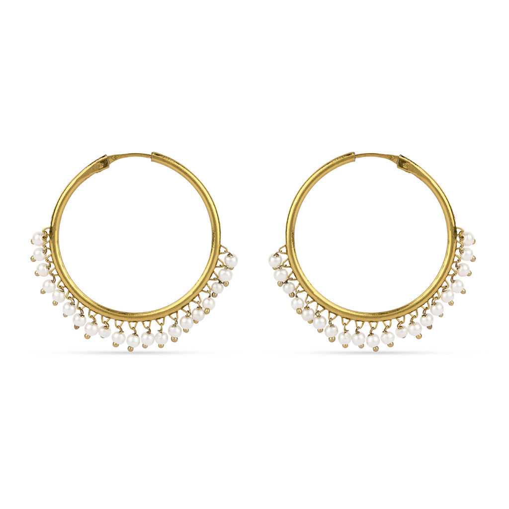 Glamorous Champagne Stone Drop Earrings
