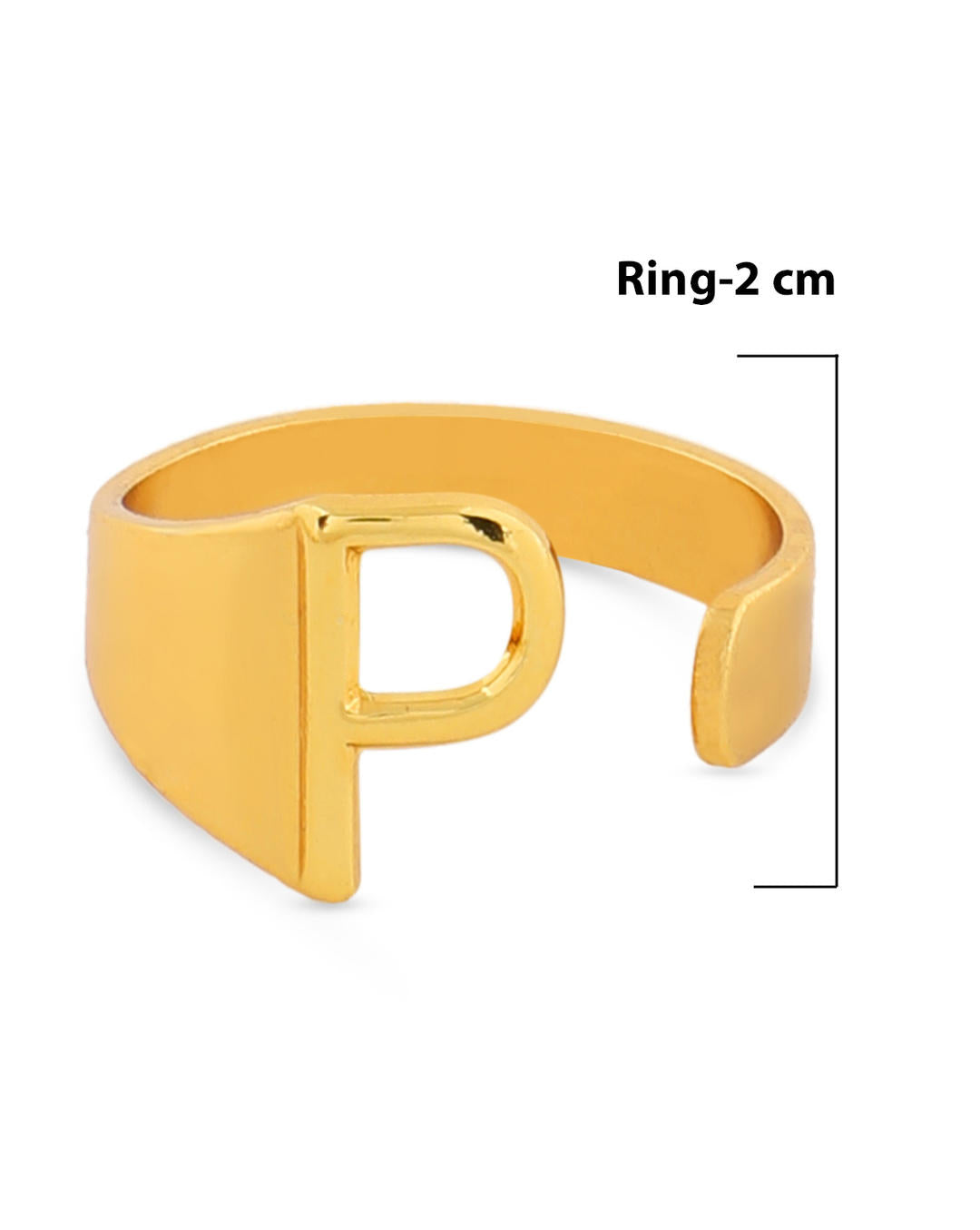 Signature Personalised 'P' Initial Ring – toniq-fashion
