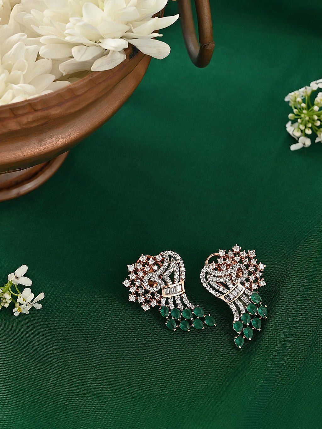 Vibrant Garden AD Stud Earrings