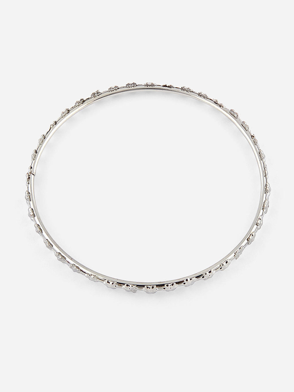 Fida Ethnic Traditional Set Of 10 Classic Silver Bangle Set For Women(2.6)