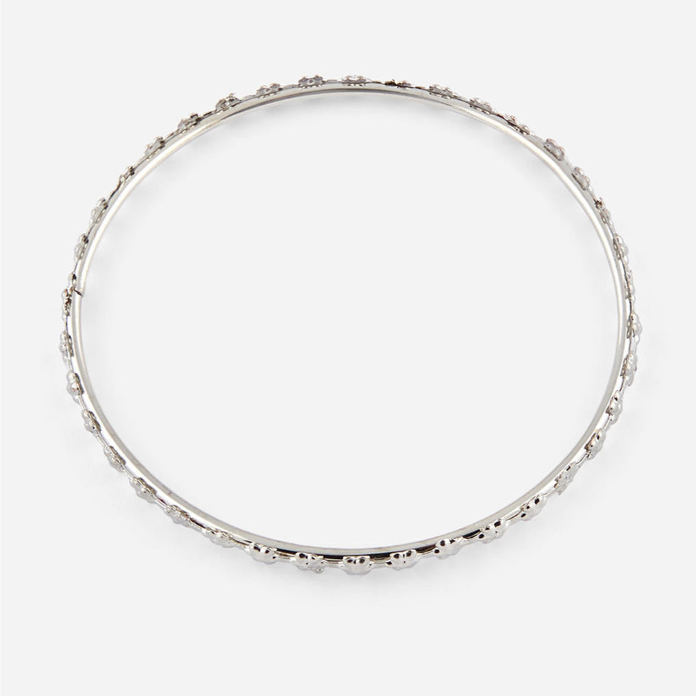 Set of 10 silver-plated bangles with stone and beaded detailing, traditional Indian jewellery for women, perfect for weddings and ethnic outfits