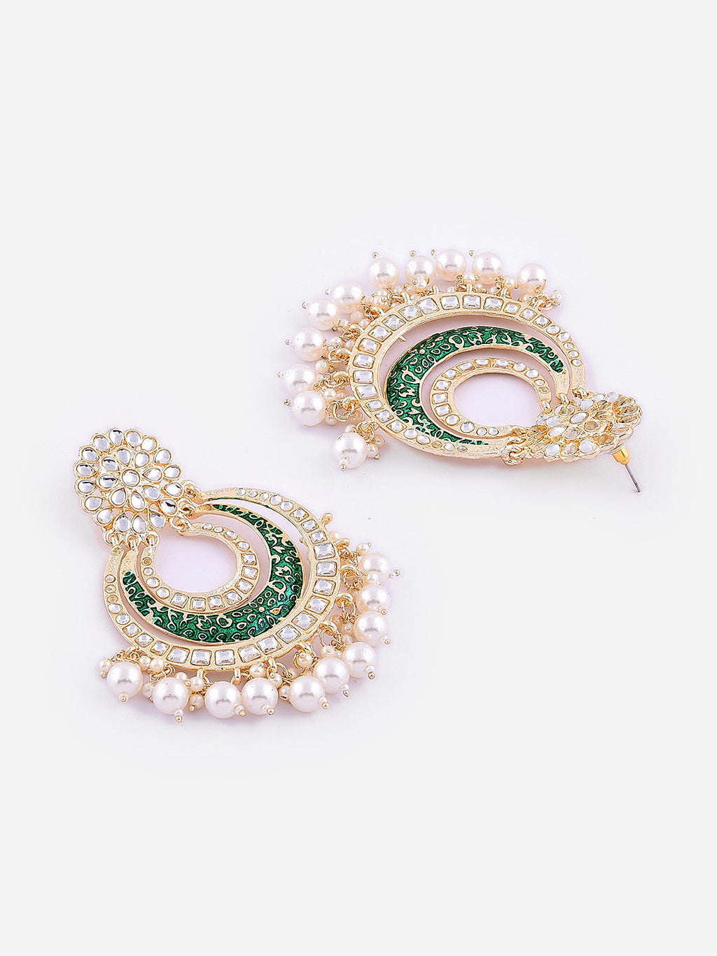 Auspicious Kundan Chandbali Earrings