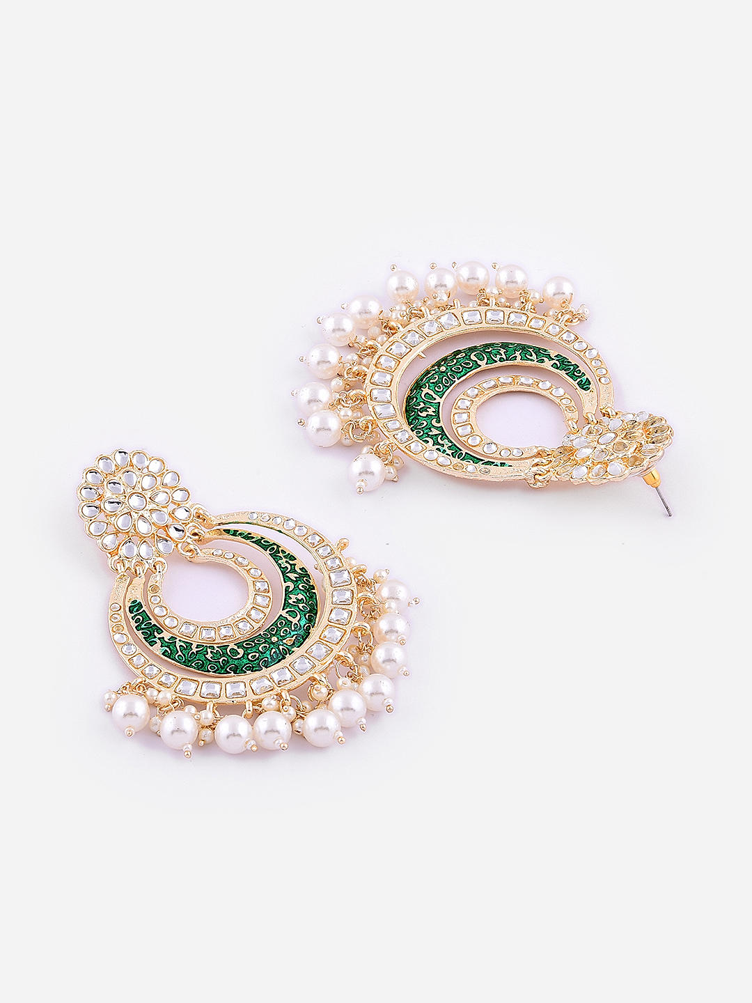 Auspicious Kundan Chandbali Earrings
