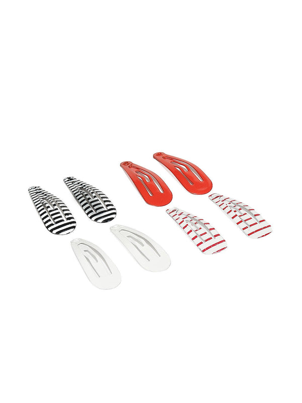 Multicoloured Set of 8 Tic Tac Hair Clips