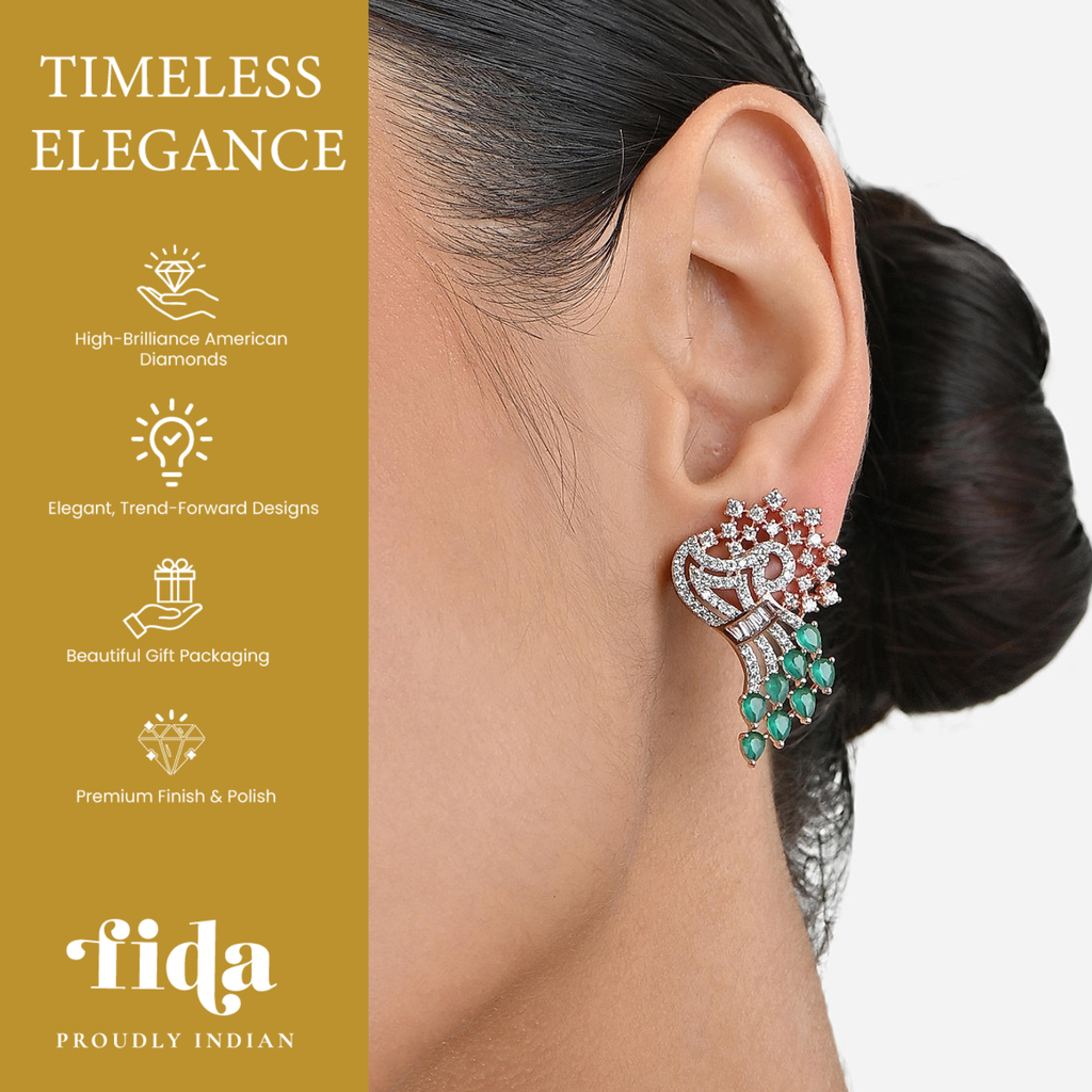 Vibrant Garden AD Stud Earrings