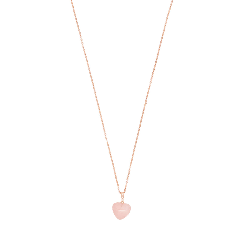 Golden Romance: Minimal Pink Resin Heart Pendant Necklace