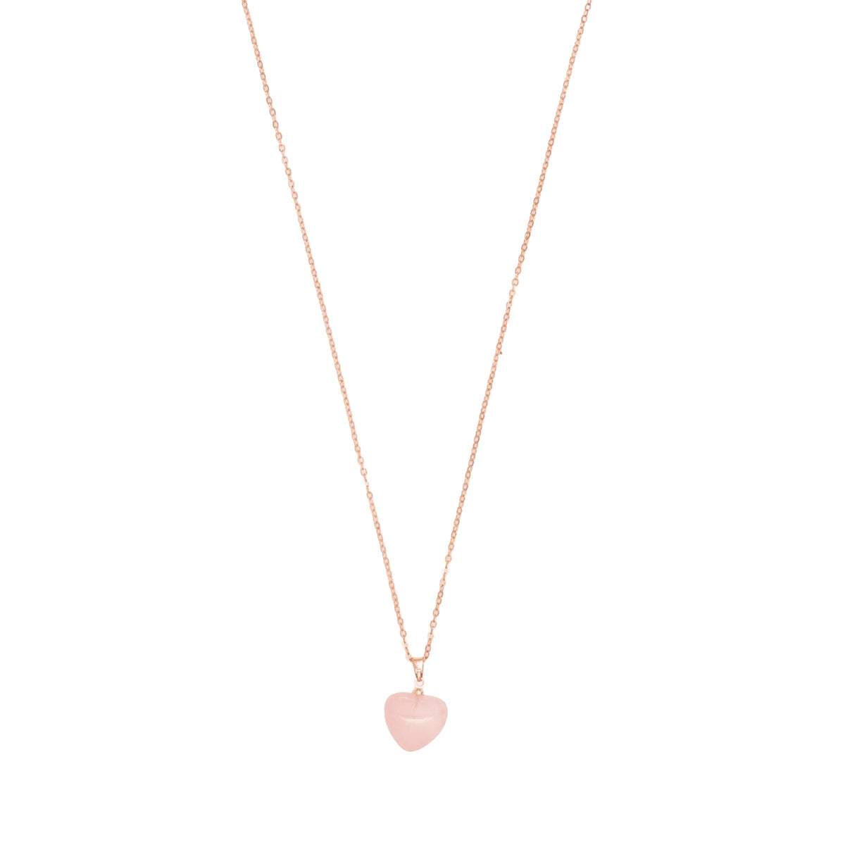 Golden Romance: Minimal Pink Resin Heart Pendant Necklace